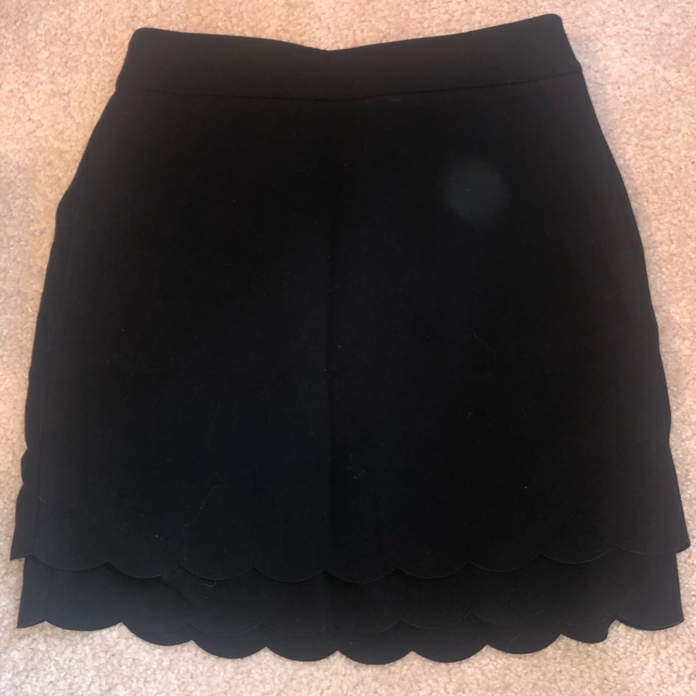 Loft Scalloped Pencil Skirt